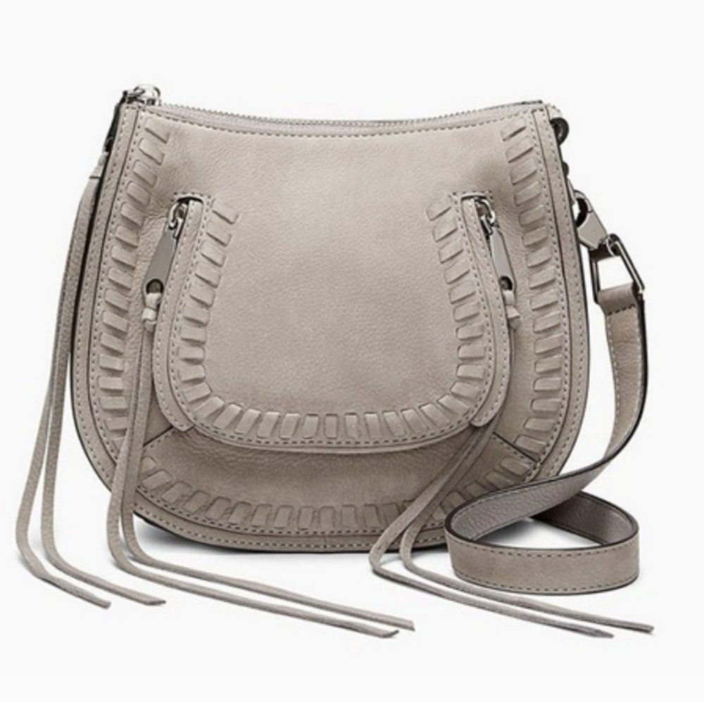 NWT Rebecca Minkoff vanity saddle bag, grey